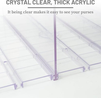 Gift Bag Storage Organizer - Adjustable Acrylic Clear Shopping Bag Divider for Small Closets | 1 Pack