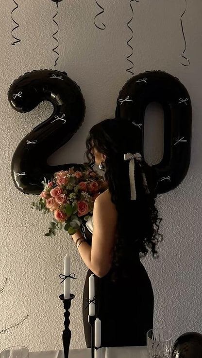 Skiennix 40-Inch Black Number 14 Foil Balloon - Perfect for Birthday, Wedding & Engagement Celebrations