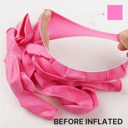 PartyWoo Pink Balloon Arch Kit - 99pcs Matte Pink Balloons in Various Sizes for Baby Showers & Parties