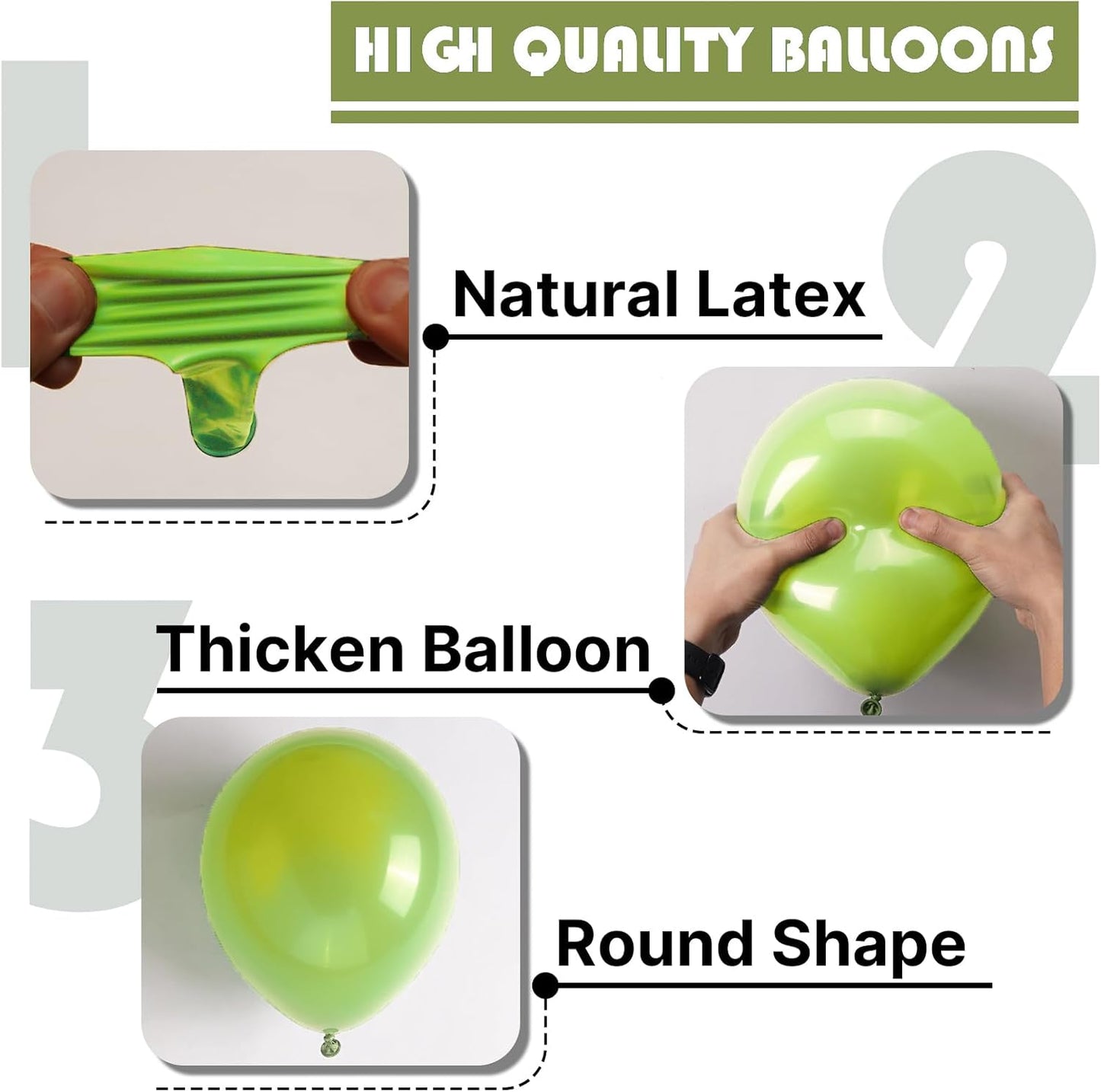 PartyWoo Lime Green Balloons - 127 Pcs Neon Latex Balloon Arch Kit for Graduation & Birthday Decor