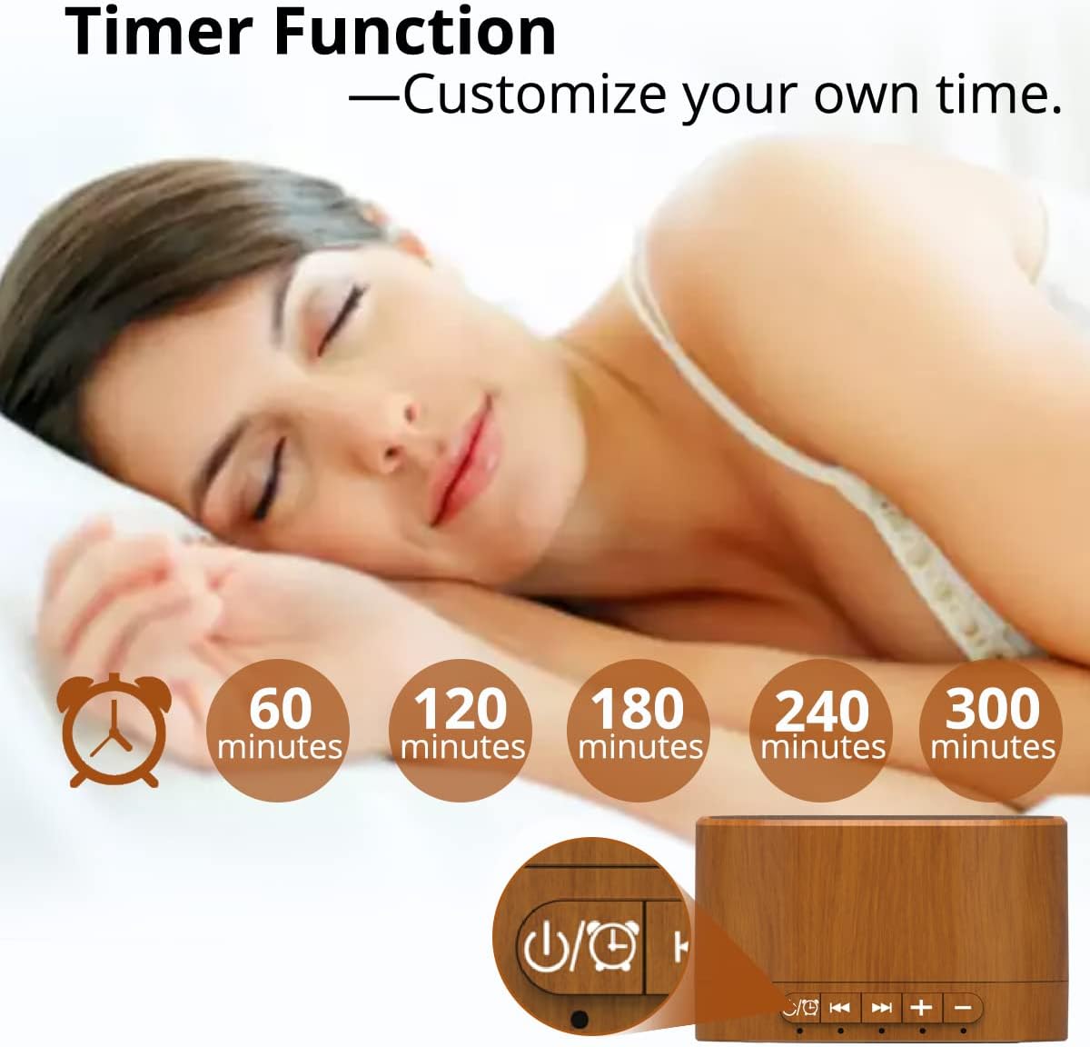 Skiennix White Noise Machine - 20 Soothing Sounds with Memory Function | Sleep Timer for All Ages