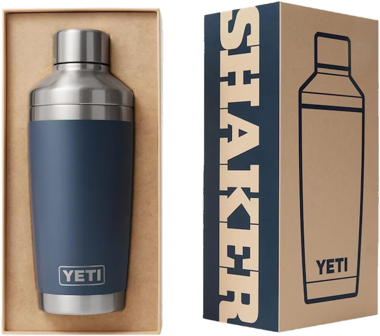 YETI Rambler 20 oz Cocktail Shaker, Stainless Steel, Vacuum Insulated, White