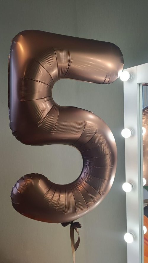 5th Birthday Decorations - Dark Brown 40 Inch Number Balloons by [Brand Name]