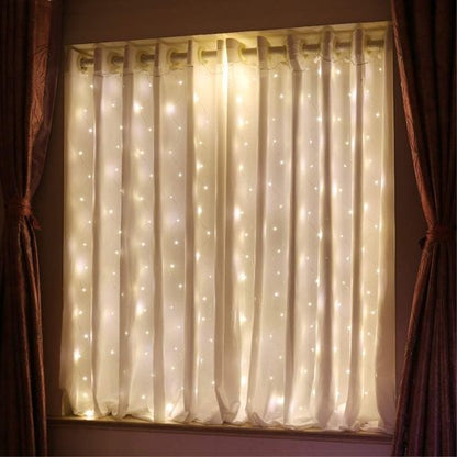 HXWEIYE Short Curtain Lights - 3.3x5Ft USB Plug Warm White Fairy Light with Timer & Clips for Indoor Décor