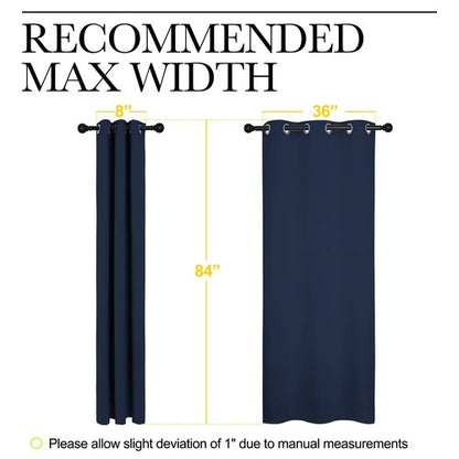 NICETOWN Window Treatment Energy Saving Thermal Insulated Solid Grommet Blackout Curtains/Drapes for Living Room (Navy, 1 Pair, 42 by 84-Inch)