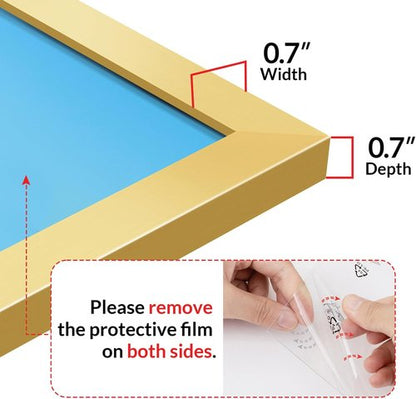 LaVie Home 20x24 Gold Picture Frame - HD Plexiglass Display for Vertical or Horizontal Use | Classic Collection