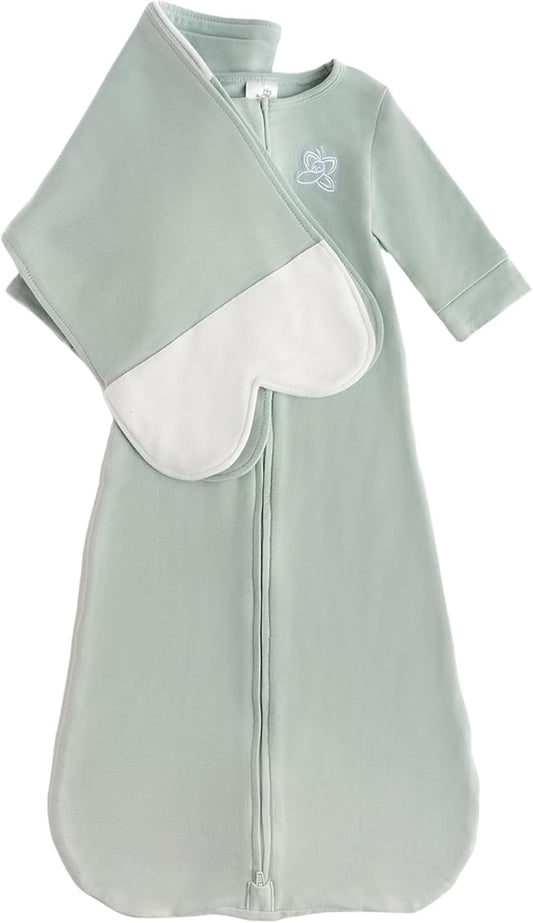 Butterfly Swaddle - Organic Newborn Baby Sleep Sack & Wrap Blanket | Calming Sage Accessory for Preemies (4-7 lbs)