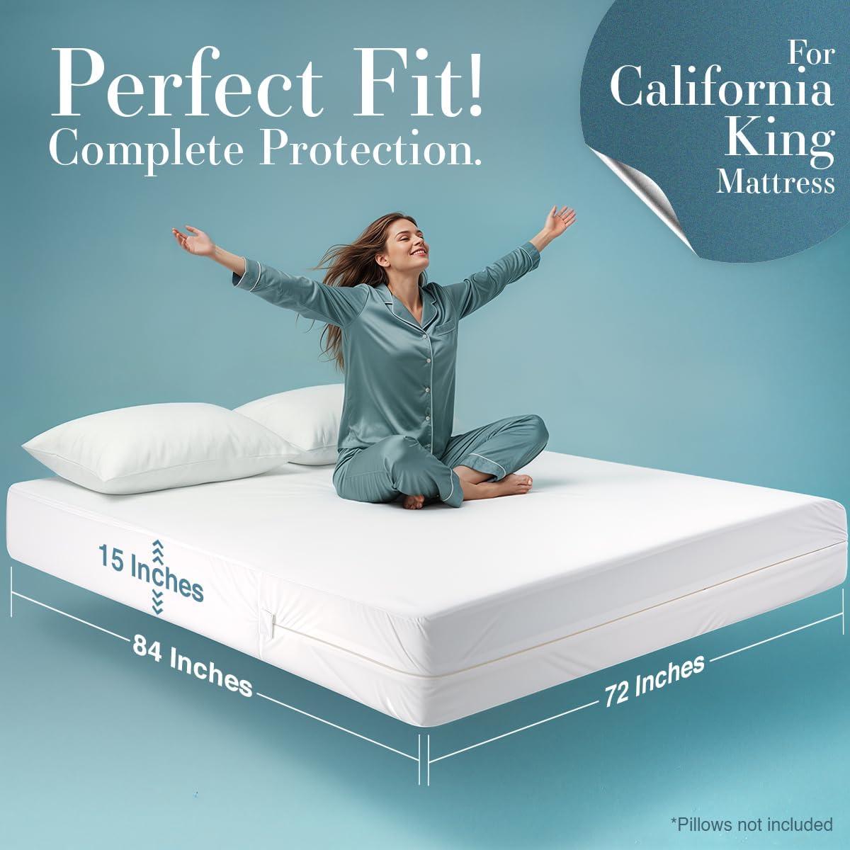 Utopia Bedding California King Mattress Protector - 100% Waterproof & Bed Bug Proof Encasement