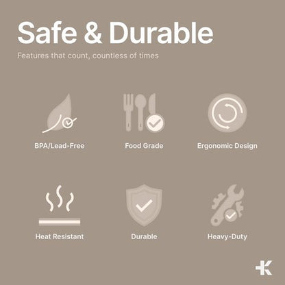 Bakken Disposable Cutlery Set - 180 Heavy-Duty Plastic Utensils | BPA-Free, Heat-Resistant, Clear for Parties & BBQs