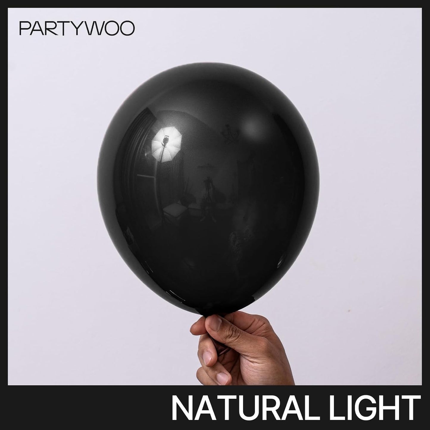 PartyWoo Black Balloons - 145-Piece Arch Kit with Various Sizes for Baby Showers & Birthdays