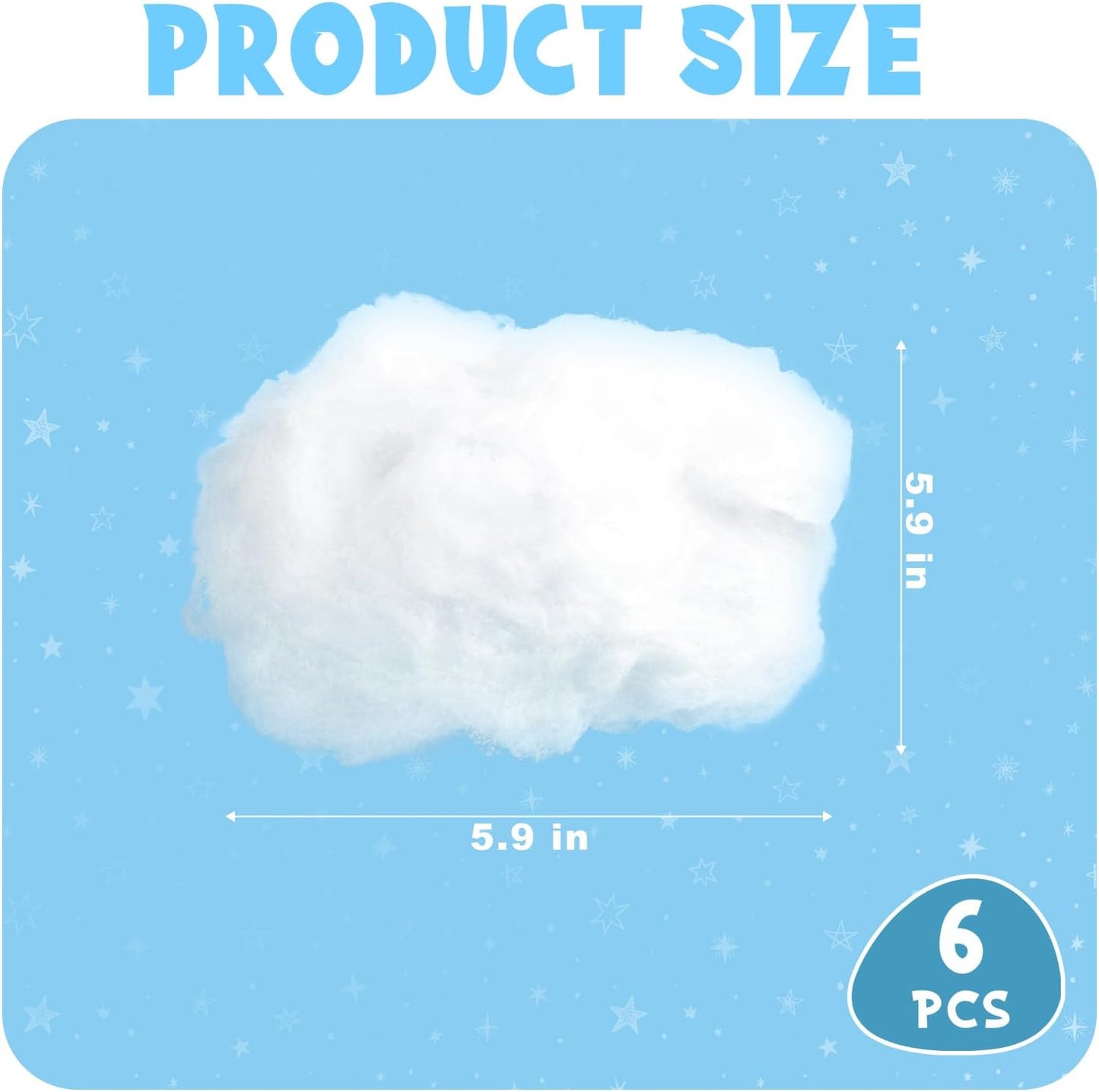 ZAUGONTW Artificial Cloud Props - Imitation 3D Hanging Ceiling Decorations for Weddings & Parties | Extra Small