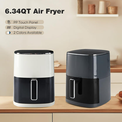 OLIXIS 6 Quart Air Fryer - 12-in-1 Multi-Cooker with Window | Roast, Bake, Dehydrate & More - White