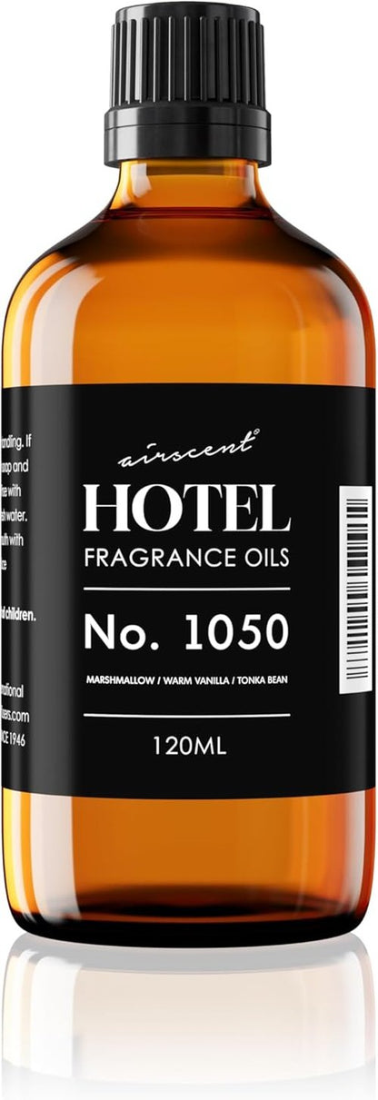 AirScent Warm Vanilla Diffuser Oil No. 1050 - Marshmallow & Tonka Bean Aroma - Premium 120 mL Fragrance Oil for Ultrasonic Diffusers