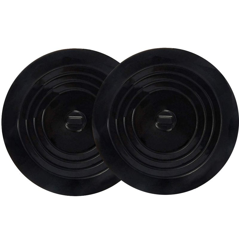 V-TOP Tub Stopper 2 Pack, 6 inches Large Silicone Drain Plug Hair Stopper Flat Suction Cover for Kitchen, Bathroom and Laundry