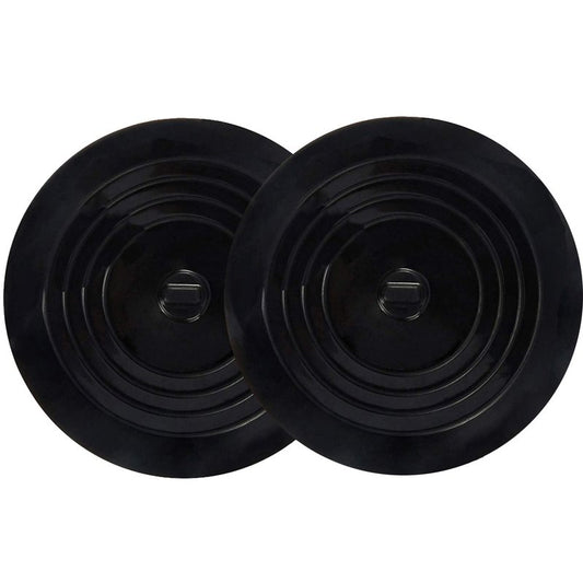 V-TOP Tub Stopper 2 Pack, 6 inches Large Silicone Drain Plug Hair Stopper Flat Suction Cover for Kitchen, Bathroom and Laundry