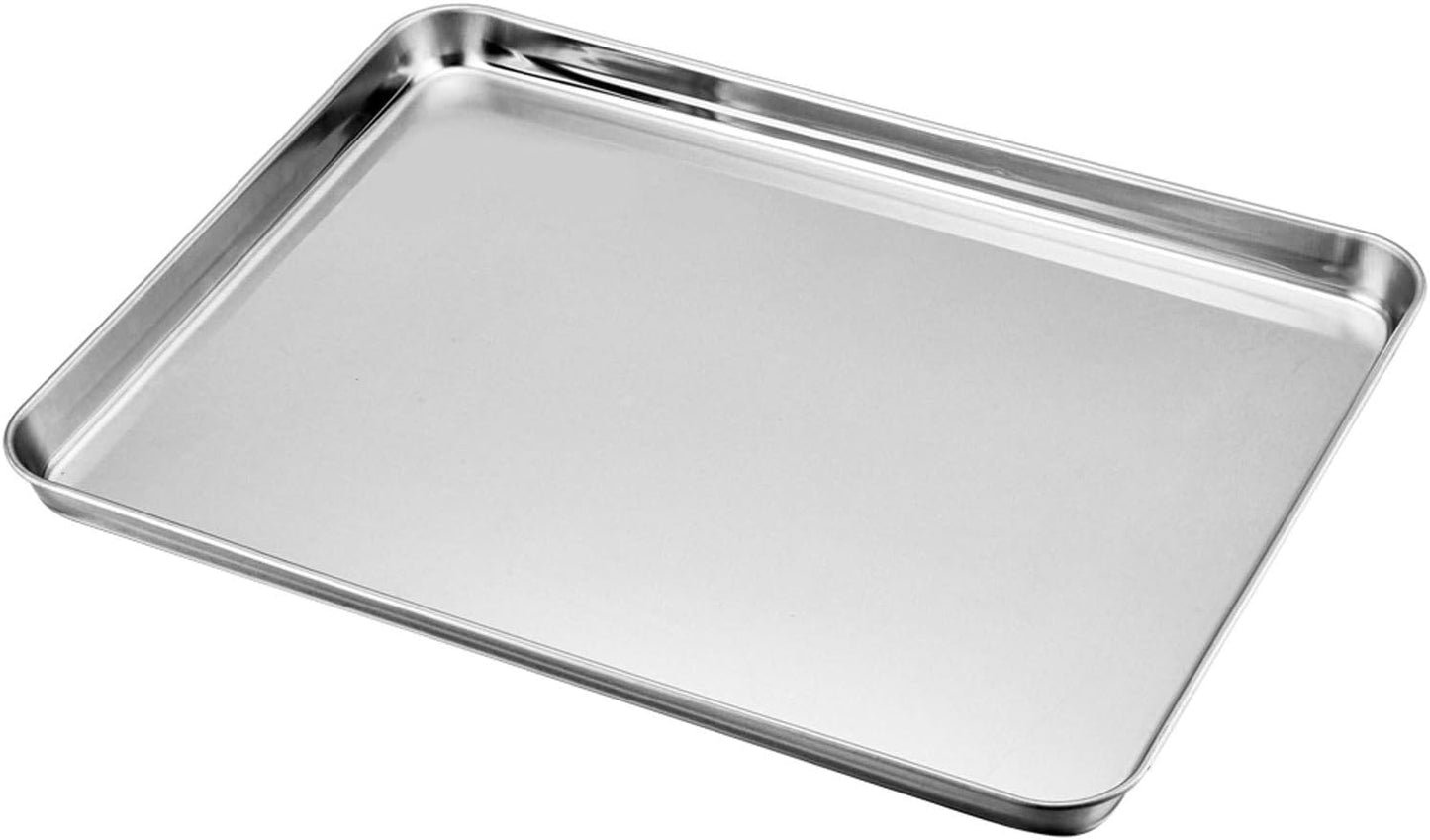 TeamFar Baking Sheet Set - Stainless Steel Cookie Tray with Cooling Rack | Non-Toxic & Dishwasher Safe