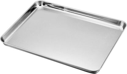 TeamFar Baking Sheet Set - Stainless Steel Cookie Tray with Cooling Rack | Non-Toxic & Dishwasher Safe