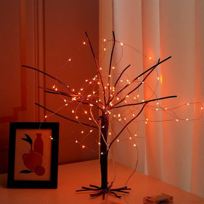 Ariceleo Mini Halloween Fairy Lights - 4 Pack Battery Operated Copper Wire String Lights | 16ft Orange for Bedroom & Party Decor