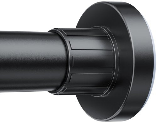 Ausemku Shower Curtain Rod 32-80 Inch Adjustable - 1 Inch Diameter Heavy Duty No drill Spring Tension Shower Rod, Non-Slip Rustproof Telescopic Rod for Bathroom, Black