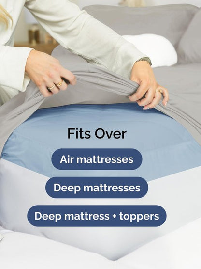 Extra Deep Twin Sheet Set - 4 Piece Breathable and Cooling Sheets - Hotel Luxury Bedding for Women, Men, Kids & Teens - Easy & Secure Fit - Soft, Wrinkle Free & Comfy - Extra Deep Pockets - Light Grey