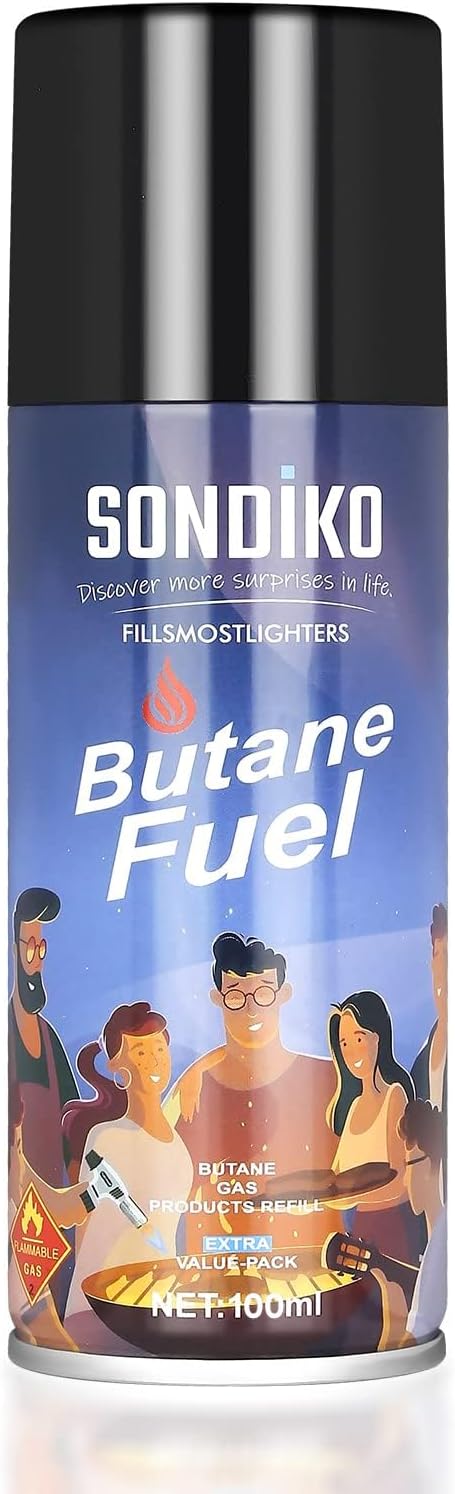 Sondiko Butane Torch - Refillable Kitchen Torch Kit with Premium Fuel Refill | Ideal for Soldering & Cooking