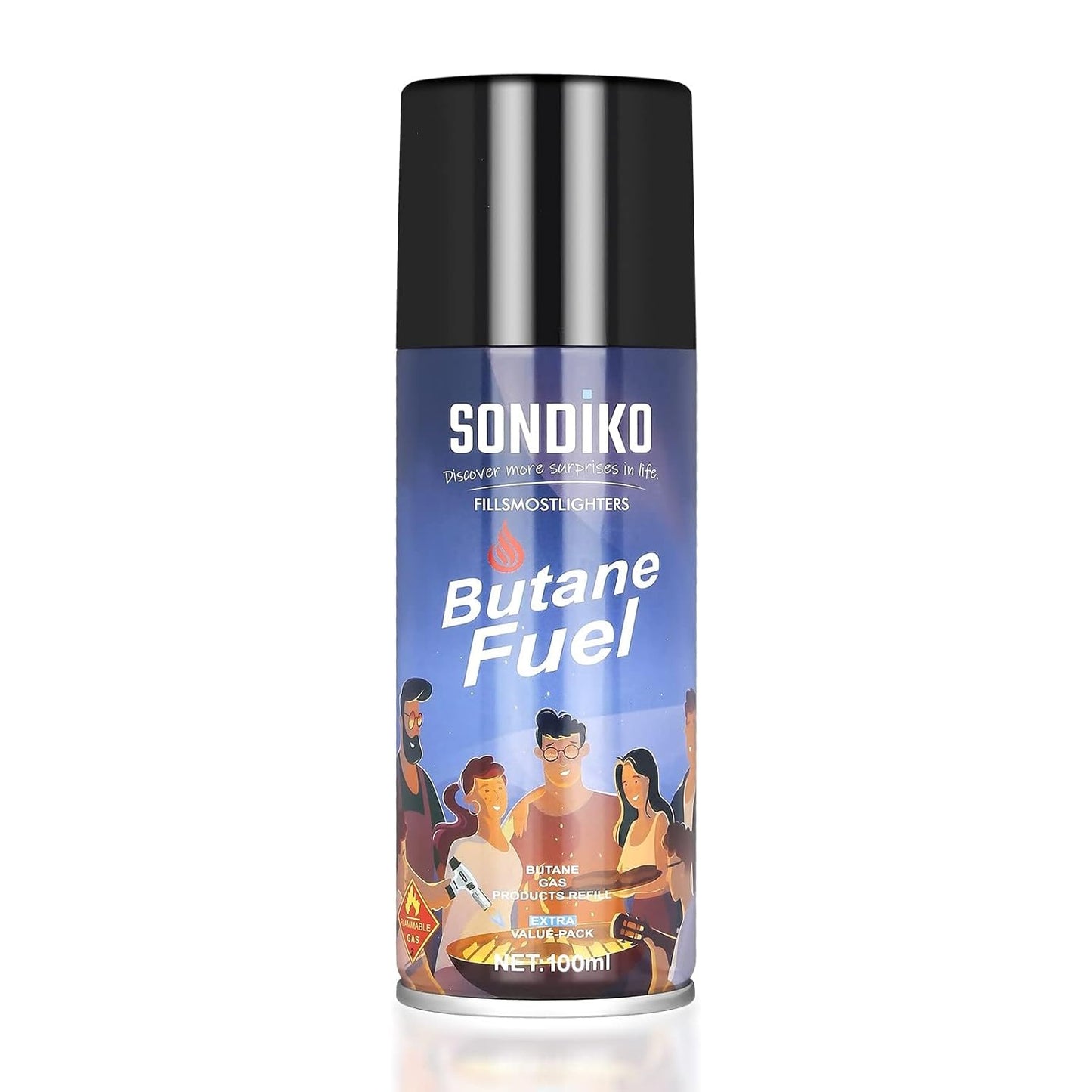 Sondiko Kitchen Torch - Premium Butane Torch Kit with Fuel Refill | Ideal for Cooking & Baking