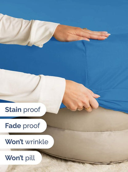 Extra Deep Queen Fitted Sheet - Hotel Luxury Single Fitted Sheet Only - Easily Fits 18 inch to 24 inch Mattress - Ultra Soft, Wrinkle & Fade Free w/Extra Deep Pocket - Breathable & Comfy - Royal Blue