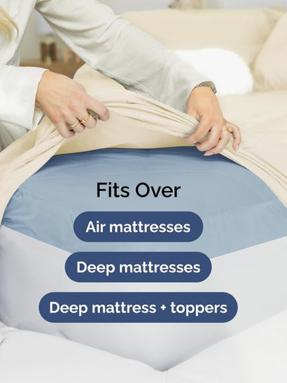 Extra Deep Twin XL Sheet Set - 4 Piece Breathable and Cooling Sheets - Hotel Luxury Bedding for Women, Men, Kids & Teens - Easy & Secure Fit - Soft and Wrinkle Free - Extra Deep Pockets - Off White