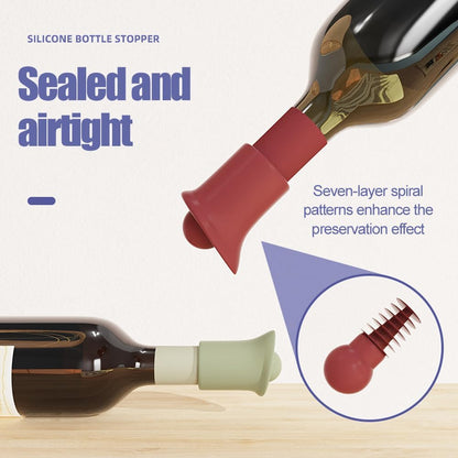 Silicone Wine Stopper for Wine Bottles, 2025 New Wine Stoppers for Wine Bottles, Seal Bottle Cover for Beer Champagne, Glass Bottle Sealer Covers Wine Stoppers for Home Use (12, Round Head)