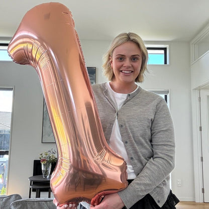 Rose Gold Number 11 Balloon - 40 Inch 11th Birthday Decorations for Girls & Boys