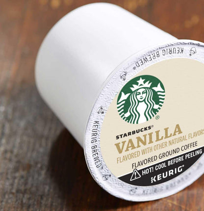 Starbucks Vanilla Coffee K-Cup Pods - Light Roast, 80 Count (8 Boxes) | Genuine Keurig Pods