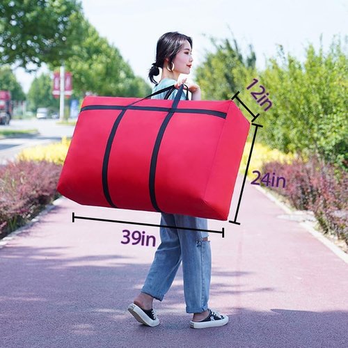 HikooLSS Christmas Tree Storage Bag - Heavy Duty 600D Oxford Fabric | Fits 4Ft/5Ft Trees, Red (39" X 12" X 24")