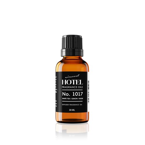 AirScent Hotel Diffuser Oil No. 1017 - White Tea Lemon Cedar Wood - Hotel Scent Dupe - Premium Fragrance Oil for Ultrasonic and Waterless Diffusers and Crafting - 30 mL, 1 fl oz Glass Dropper Bottle