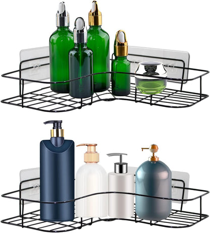 Skiennix Shower Caddy Adhesive - Strong Transparent Sticky Pads for No-Drill Bathroom & Kitchen Storage | 10 Pack