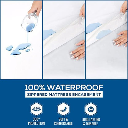 Utopia Bedding Mattress Protector Zippered Twin Size (Pack of 4), 100% Waterproof Bed Bug and Dust Mite Proof Mattress Encasement, Absorbent 6 Sided Mattress Cover