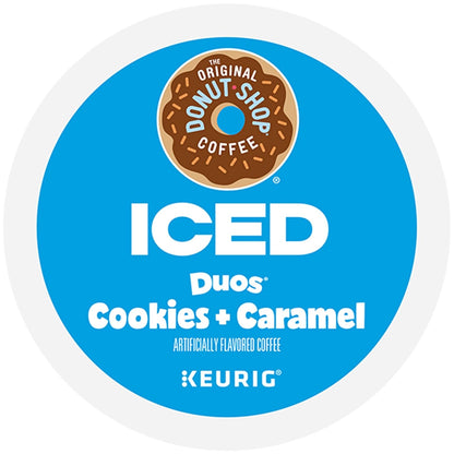 Original Donut Shop | Iced Duos Cookies & Caramel Coffee K-Cup Pods - 72 Count