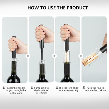 Wine Air Pressure Pump Bottle Opener Set,Simple Wine Pump Cork Remover Corkscrew,Efficient Corkscrew Bottle Opener,Easy Screw Out Tool, Perfect Wine Gift For Wine Lovers. (2)