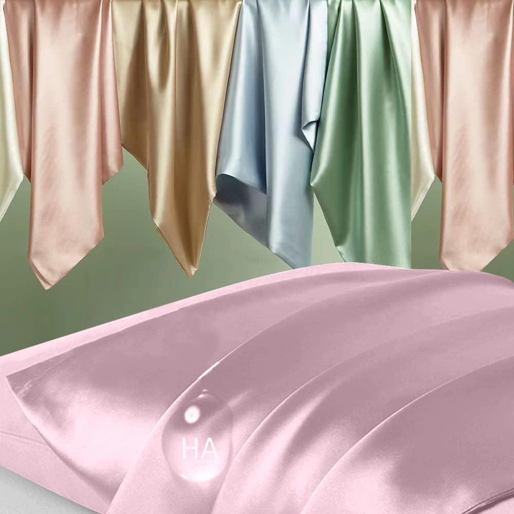 Mulberry Silk Pillowcase by [Brand Name] - Anti-Acne Cooling Sleep Pillow Cover | Standard Size, Light Pink