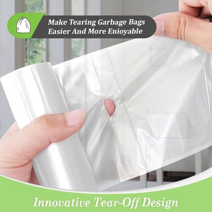 Teivio Small Trash Bags - 4 Gallon Garbage Bags | 200 Count Clear Bin Liners for Home & Office