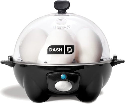 Dash Rapid Egg Cooker | Versatile Boiler, Poacher & Steamer - Holds 7 Eggs - Dishwasher Safe, Black