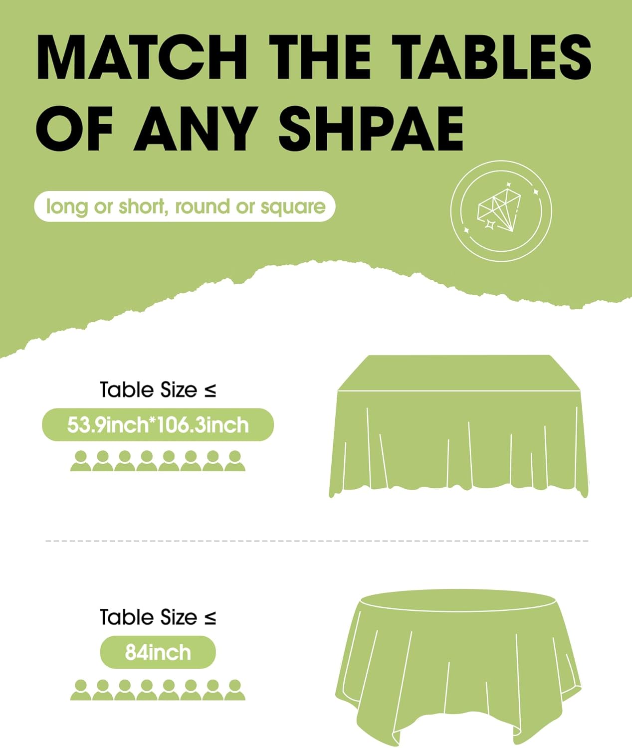 Pureegg Disposable Table Set - 10 Pack White & Pink Tablecloths (54''x108'') & Runners (14''x108'') | Leakproof & Stain-Resistant for Events