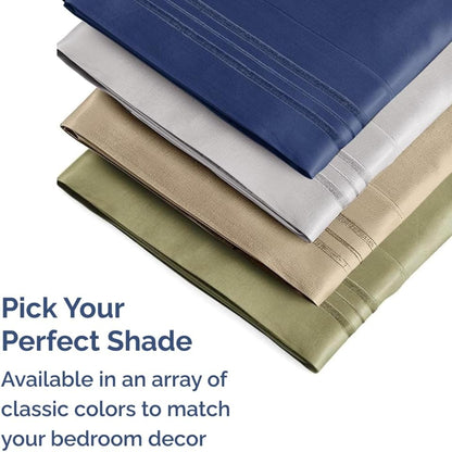 Ultra Soft Queen Pillow Cases Set of 10 | Hotel Quality, Wrinkle-Free & Stain Resistant - Burgundy
