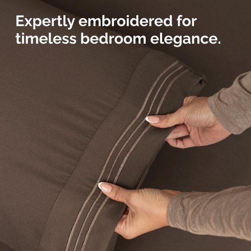 Body Pillowcases Set of 4-20x54 Long Body Pillow Case - Soft Body Pillow Cover for Sleeping & Side Sleepers - Comfy, Cozy Breathable & Fade Free - Machine Washable w/Envelope Enclosure - (Brown)