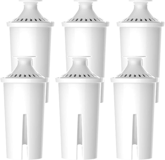 Waterspecialist 6-Pack Water Filter Pitcher Replacement - NSF Certified for Brita® & Mavea® Models
