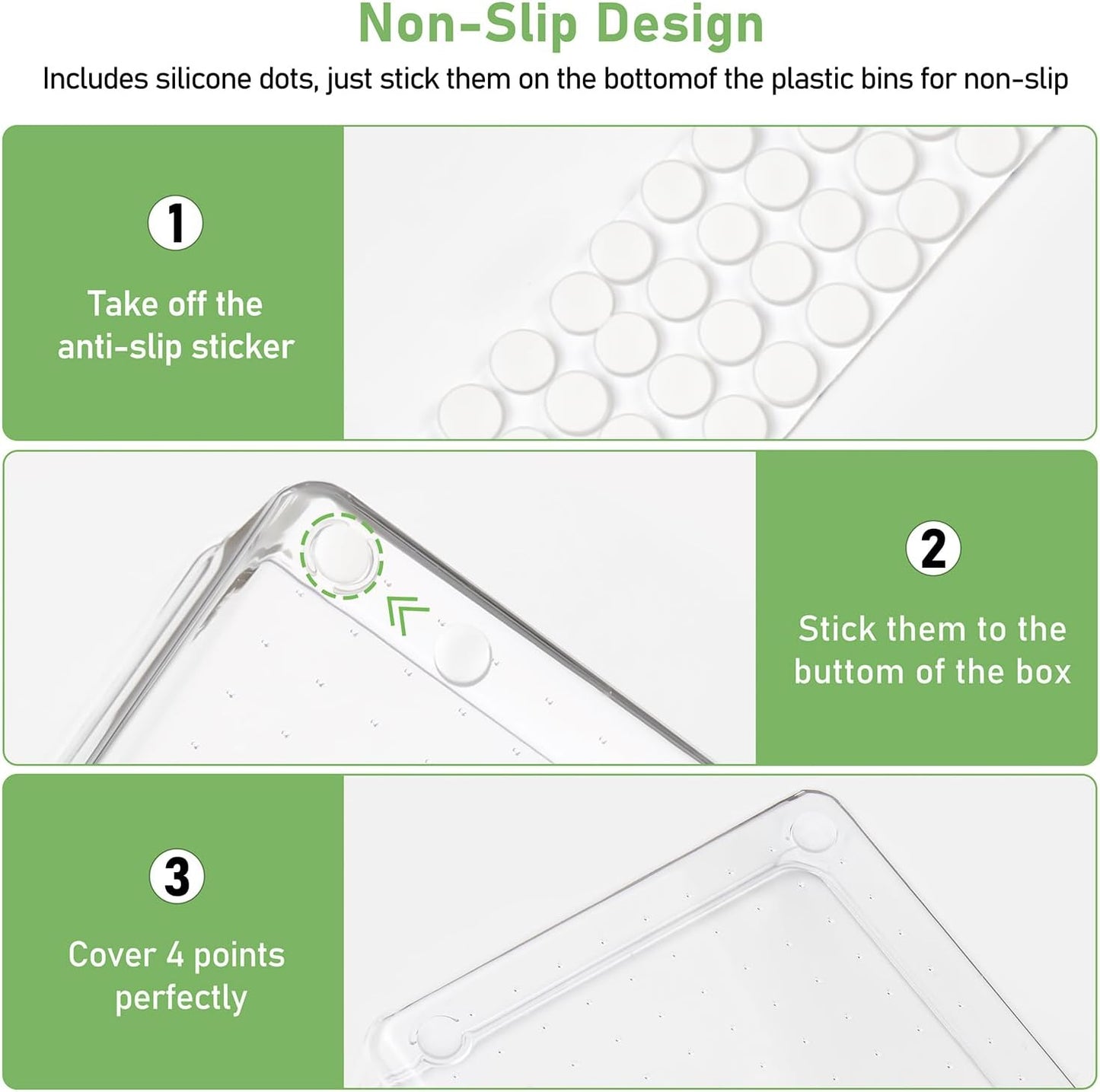 Skiennix 8 PCS Clear Plastic Drawer Organizer Tray - Versatile Acrylic Bins for Makeup, Office & Kitchen