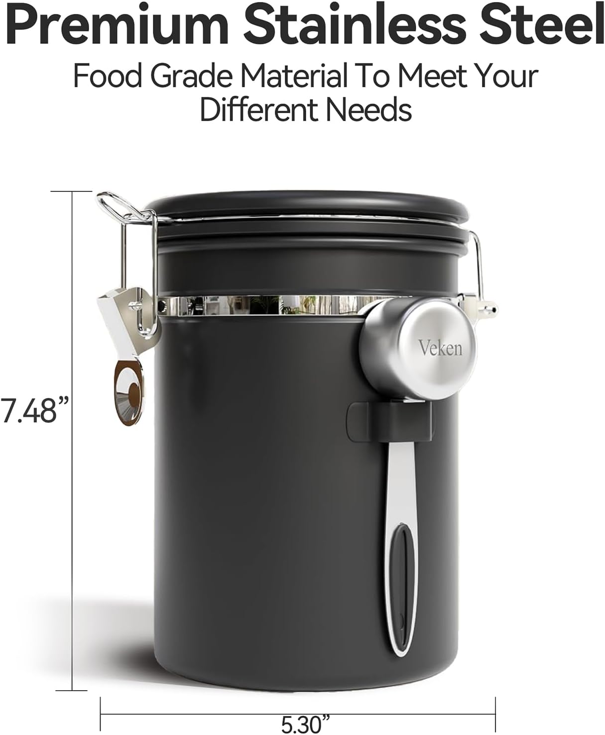OlarHike 144QT Lockable Storage Bin - Durable Organization Solution | Includes 22oz Black Coffee Canister