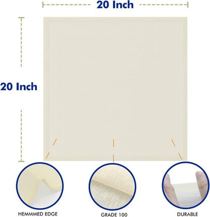 Grade 100 Cheesecloth by [Brand Name] - 10 PCS Unbleached 20x20 Inch Strainer for Cooking & Cheese Making