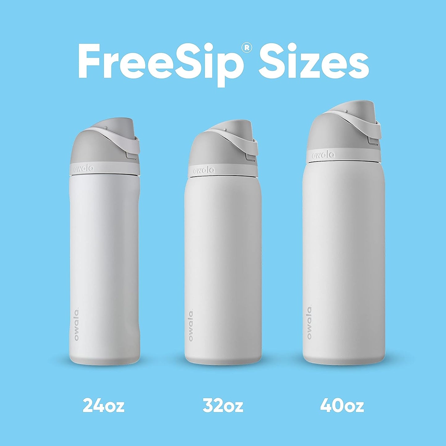 Owala FreeSip Insulated Stainless Steel Water Bottle - BPA-Free, 24 Oz, Perfect for Travel - Boneyard Design