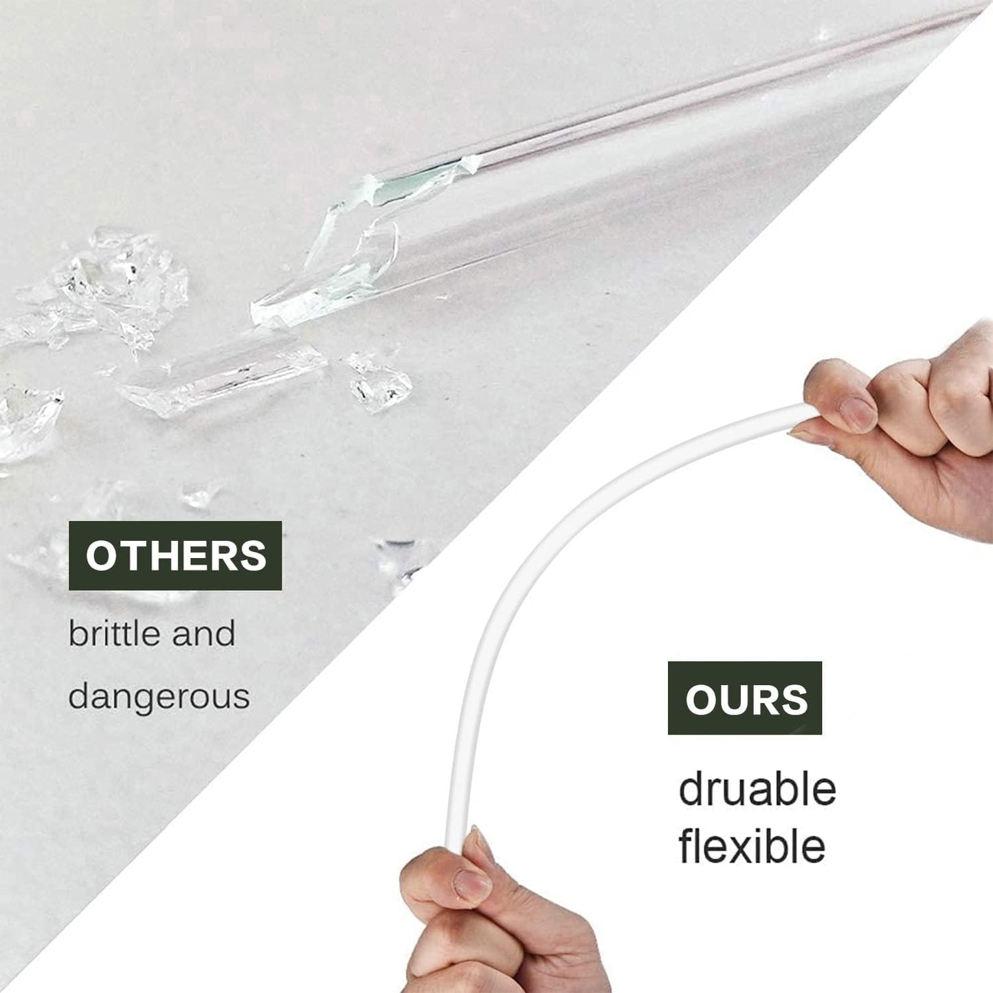 Stanley Replacement Straws - 6 Pack Clear Straws with Cleaning Brush for 40 oz Adventure Tumbler