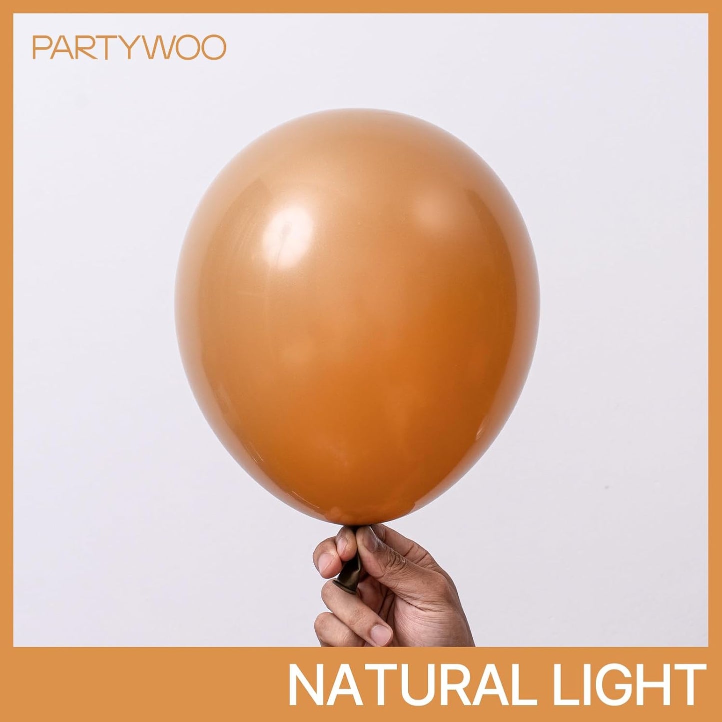 PartyWoo Light Brown Balloons - 100 Pcs Latex Balloon Arch Kit | Various Sizes for Birthday & Wedding Decor